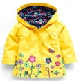 thumbnail image 1 of Imperméable Coupe-Vent à Capuche pour Enfants Filles avec Fleurs, 1 of 3