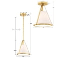 thumbnail image 2 of Crystorama Fulton 1 Light Antique Gold Pendant, 2 of 9