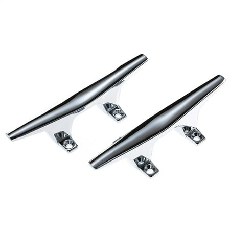 1 pack-Attwood 6245-6 Boat Rope Hollow Base Cleat Hook  6  Long  Chrome  Set of 2