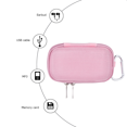 AGPTEK MP3 Player Case with Double Zipper Portable Metal Clip, Pink