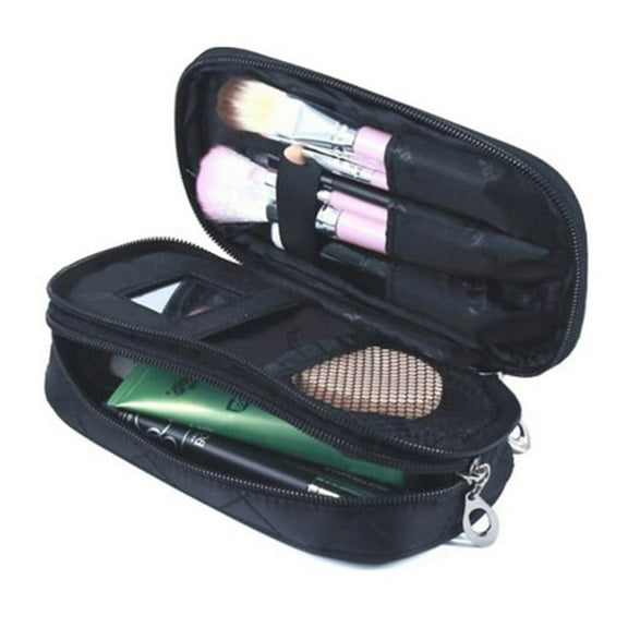 Cosmetic Bag Makeup Bags Durable Zipper Small Travel Black Pouch Organizer Storage