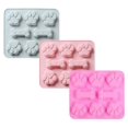 thumbnail image 1 of 3 piezas de moldes de silicona para cachorros, con forma de pata y hueso, 2 en 1, 8 cavidades, reutilizables bandejas de helado para hornear galletas de chocolate, horno, congelador Afortunado Sencillez, 1 of 5