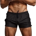 thumbnail image 1 of Bañador para Hombre de Secado Rápido con Bolsillos y Cremallera, Shorts de Baño con Forro de . Negro L, 1 of 10