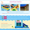 thumbnail image 5 of Outsunny 5-in-1 Water Slide Kids Inflatable Bounce House Narwhals Theme Water Park Includes Slide Trampoline Pool Cannon Climbing Wall with Carry Bag, Repair Patches without Air Blower, 5 of 9