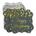 thumbnail image 3 of Inkdotpot Pack Of 50 Real Gold Foil Bracket Shape Paper Tags Happy Birthday Favor Hang Tags, 3 of 7