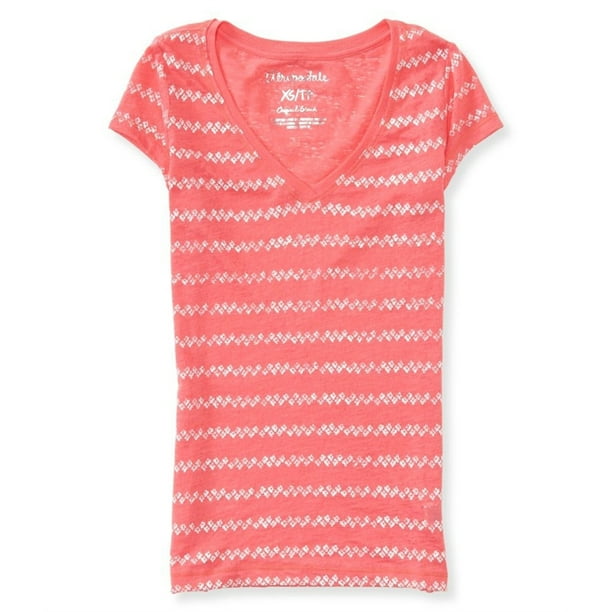 Aeropostale - Camiseta gráfica para mujer, color rosa, pequeña Aeropostale Camiseta gráfica