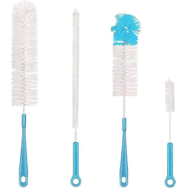 Pcs Bottle Cleaning Brush Set Multifunctional Brushes Long Water Bottle Brush Bottle Cleaner-blue