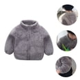 thumbnail image 3 of Toyvian 1Pack Coat Baby Girl Thickened Wool Zipper Shirt Winter Use, 3 of 7