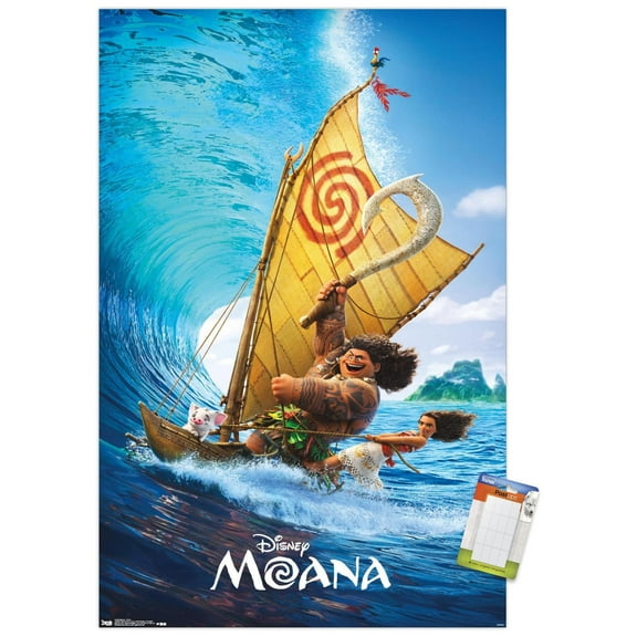 Disney Moana - Wave Wall Poster, 14.725" x 22.375"