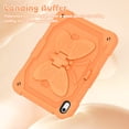 thumbnail image 3 of FJLBDE Case for iPad (A16) 11th Gen 2025/10th Gen 2022 10.9 Inch with Butterfly Stand, Shockproof Protective Tablet Cover with Pencil Holder Shoulder Strap for Kids Girls, Orange, 3 of 7