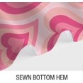 thumbnail image 5 of Pink Heart Shower Curtain Valentines Romantic Love Heart Cute Bathroom Accessories, Chic Retro 70s Heart Design Happy Valentines Bathroom Decor Set with Hooks 72X72IN, 5 of 6