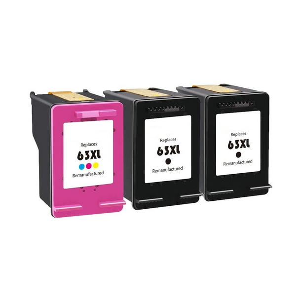 axGear Cartouche d'encre compatible 2 noir et 1 couleur combinée pour HP 63  XL 63XL avec imprimante HP DeskJet 1112 2132 3632, Envy 4520 4516,  Officejet 3830 3833 4650 