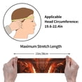 thumbnail image 4 of Lsque Magma Fire Black Dragon Pattern Sweatbands Sports Headband for Men & Women - Moisture Wicking Athletic Cotton Terry Cloth Sweatband for Tennis, Basketball, Running, 4 of 9
