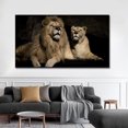 thumbnail image 3 of Pósteres de animales de leopardo y león de gran tamaño, elefante africano, tigre, cuadro de pared, pintura en lienzo de una pieza, decoración del hogar sin marco, 3 of 5