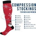 thumbnail image 4 of GZHJMY Christmas Compression Socks, Women Men Long Stocking (20-30mmHg), Travel Knee High Stockings for Athletic Sports,Running,Cycling,Nursing, 4 of 7