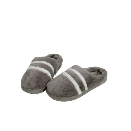 

Lacyhop Unisex Adults Closed Toe Slippers Plush Warm Anti-Slip Home Indoor Shoes