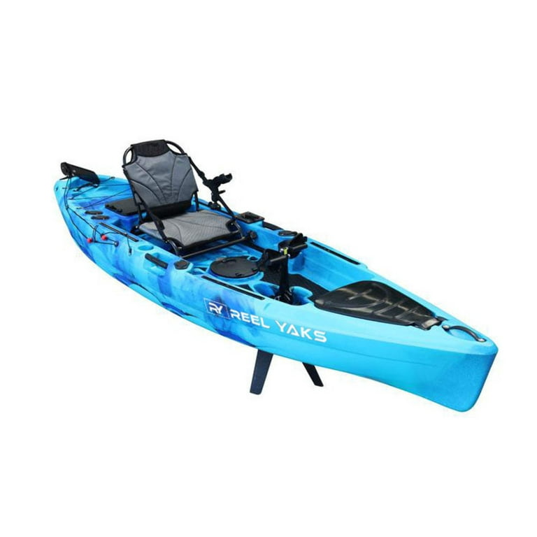 PioneerWorks Fishing Kayak For 2 Person,12.4 FT Sit On Top Kayak With Paddle Hard Shell Recreational Kayak With Large Rear Storage Perfect For Ocean Lakes Rivers