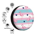 thumbnail image 5 of Gaeub Flamingo1 14-17in Tire Cover, Spare Tire Cover, for Camper Caravan, Trailer, Car, Truck, SUV, Jeep - 14 inch, 5 of 9