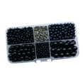 thumbnail image 1 of 600 cuentas para manualidades, suministros para abalorios, hechas a mano, brillantes, multifuncionales y sueltas para Negro, 1 of 9
