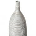 thumbnail image 5 of Uniquewise Modern Decorative Bottle Shape White Floor Vase Ribbed Design Medium, 5 of 7