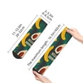thumbnail image 2 of Goofa Banana And Avocado Pattern Non Slip Socks with Grips for Elderly, Crew Socks Yoga Hospital Socks Cushioned Sole Gripper Socks for Men Women, 2 of 5