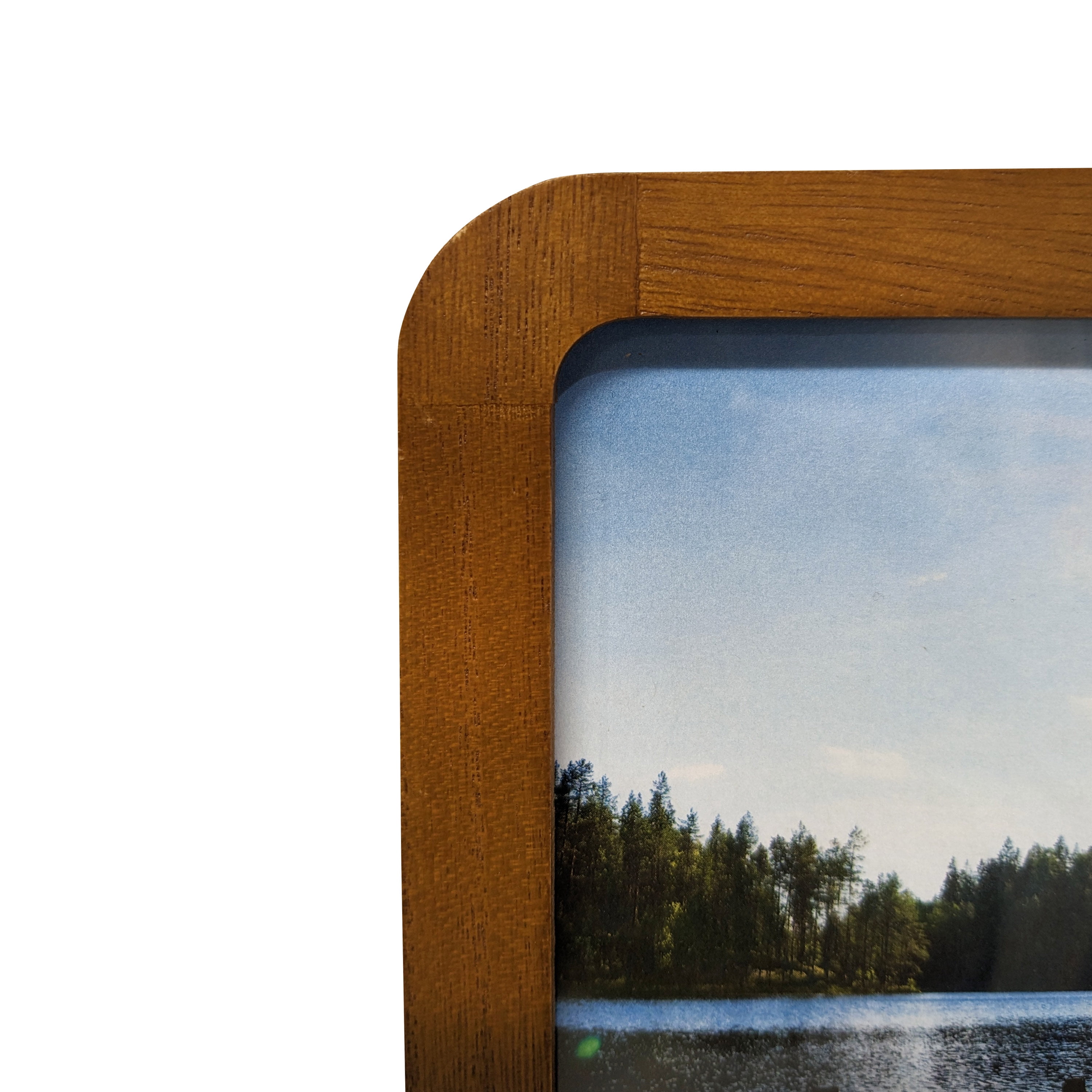 Mainstays – 4x6 Picture Frame – Walnut Wood Finish Rounded Corners Tabletop Photo Frame