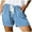 shorts 125#Sky Blue, variant on WAYUTE Shorts for Women Solid Color Drawstring Waist Sports Workout Thin Cozy Shorts with Pockets Casual Versatile Summer Dailywear