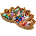 thumbnail image 1 of POINTERTECK Lotus Crystal Tray Reusable Lotus Crystal Display Decorative Wooden Crystal Tray Crystal Tray Display Elegant Crystal Stone Storage Box for Gemstone Crystal Jewelry Display 27, 1 of 9