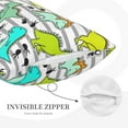 thumbnail image 5 of Bixox Funny Dinosaurs on Stripes Printed Pillow Protector,Super Soft Ideal for Home,Guests,Rentals - 14"x20", 5 of 8