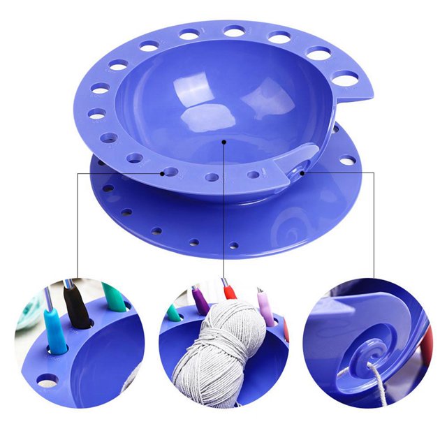 Cuenco de hilo portátil Soledad organizador de kits de ganchillo duradero hecho a mano 22 cm x 6,5 cm