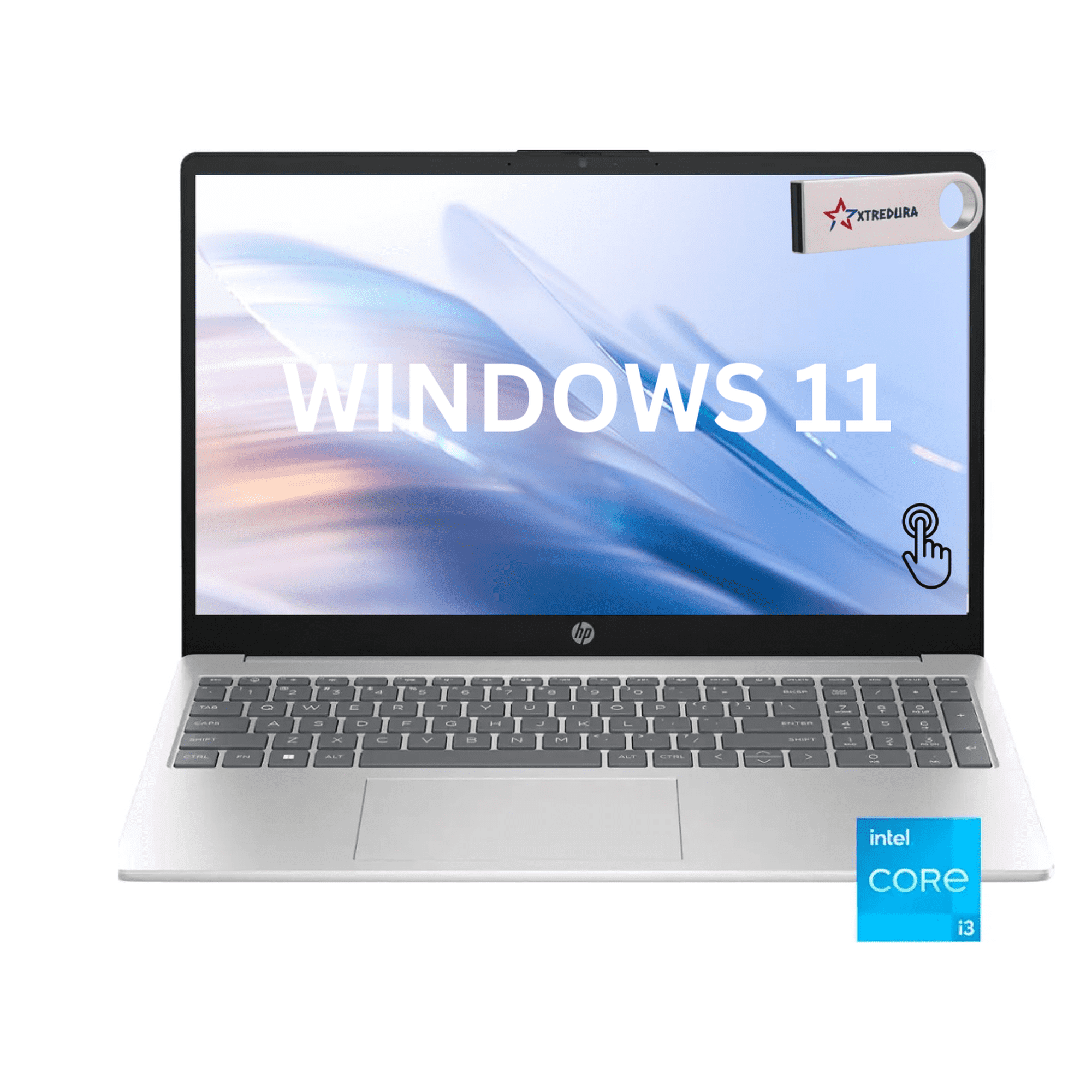 HP 15.6" Touchscreen Business Laptop Computer - with MS Office 2024 Lifetime License, Intel 6-core i3-1215U, 16 GB RAM, 512 GB SSD, UHD Graphics, Long Battery Life, Wi-Fi 6E, Windows 11 Pro