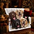 thumbnail image 3 of Playful Labrador Retriever Group Portrait, Playful Pet Portrait Pattern, Warm Flannel Blanket for Living Room and Bedroom, Dog Lovers person's Day Gift, Pet Lover Home Decor, 3 of 9