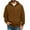 Brown, variant on Mens Zip Up Hoodie Loose Fit Hooded Sweatshirt 2025 Winter Casual Long Sleeve Pullover Soft Outerwear with Pockets Dark Gray M