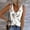 White, variant on ALLLIST White Womens Tops Ribbed Floral Crew Neck Sleeveless Tank Tops Tank Tops L