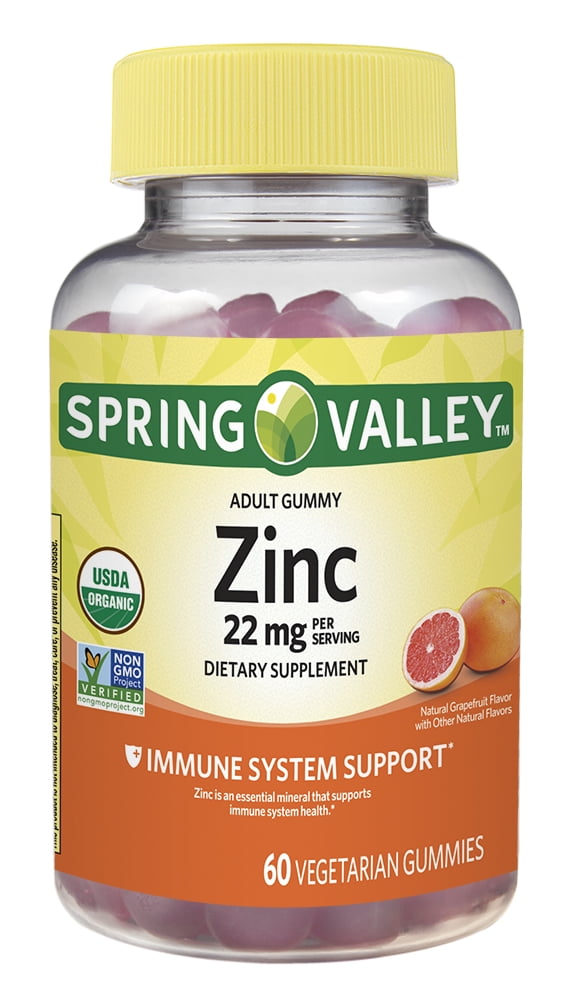 Spring Valley Zinc 22mg Vegetarian Gummies 60ct