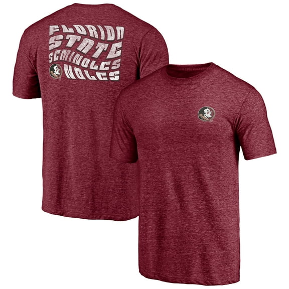 Men's Garnet Florida State Seminoles Wavy Logo Tri-Blend T-Shirt