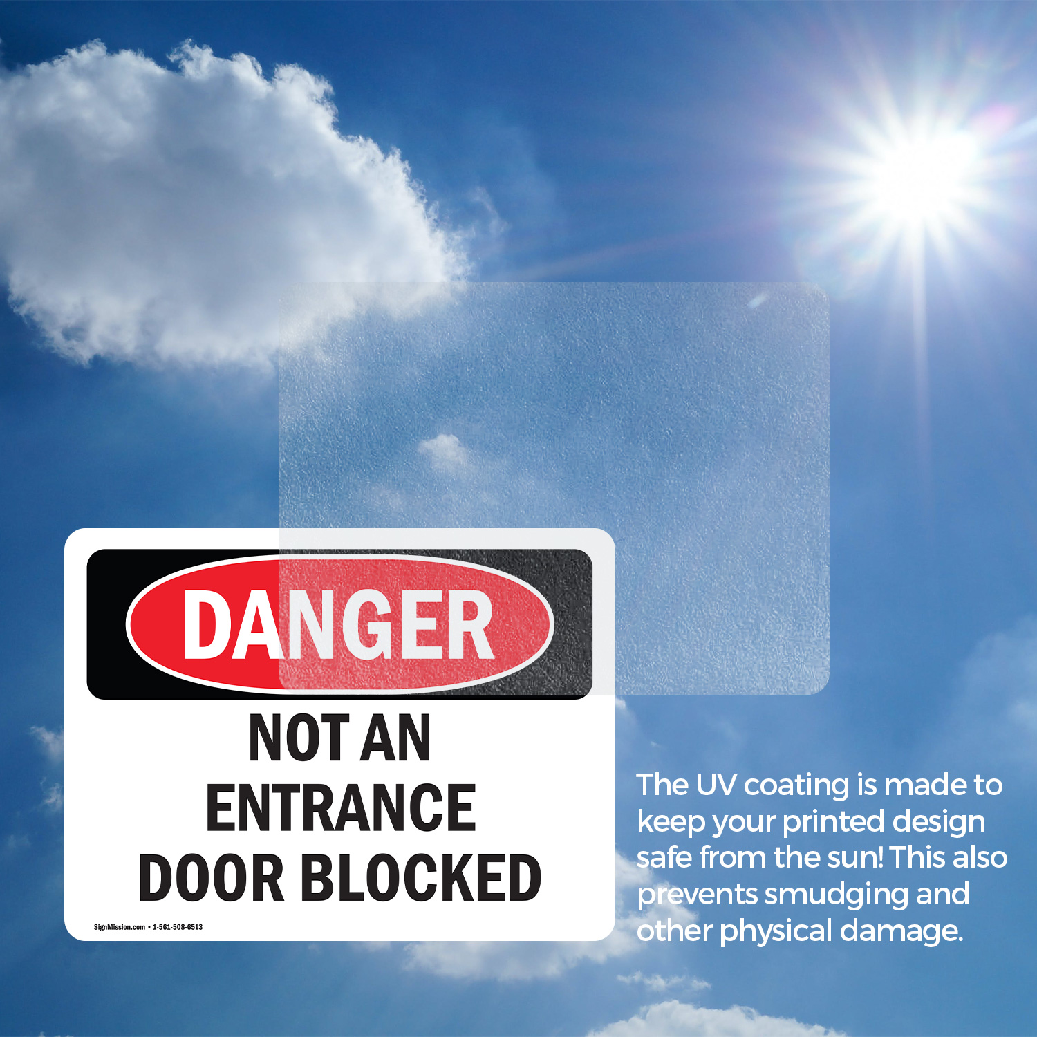 (2 Pack) Not An Entrance Door Blocked OSHA Danger Sign 24 Inch X 18 ...