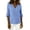 Blue, variant on V Neck T Shirts for Women Loose Fit Split Sleeve with Strap Detail Comfortable 3/4 Sleeve Tunic Style Casual Tops for Women White,M