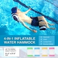 thumbnail image 3 of 3 Pack Premium Inflatable Aqua Portable Summer Water Hammock Bed, Chair, Lounger Float for Adults, 3 x Navy, 3 of 6