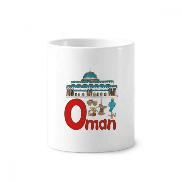 Oman Symbole National Modèle Repère Brosse à Dents Stylo Titulaire Tasse Cerac Stand Crayon Tasse
