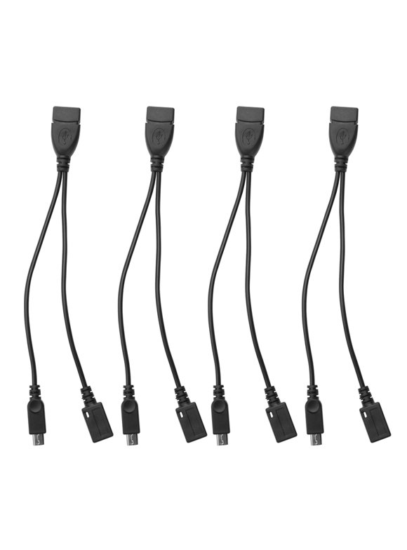 4-Pack Mini OTG Cable Adapter,2-In-1 Powered -USB to USB Adapter(OTG Cable + Power Cable) for Streaming Sticks Etc