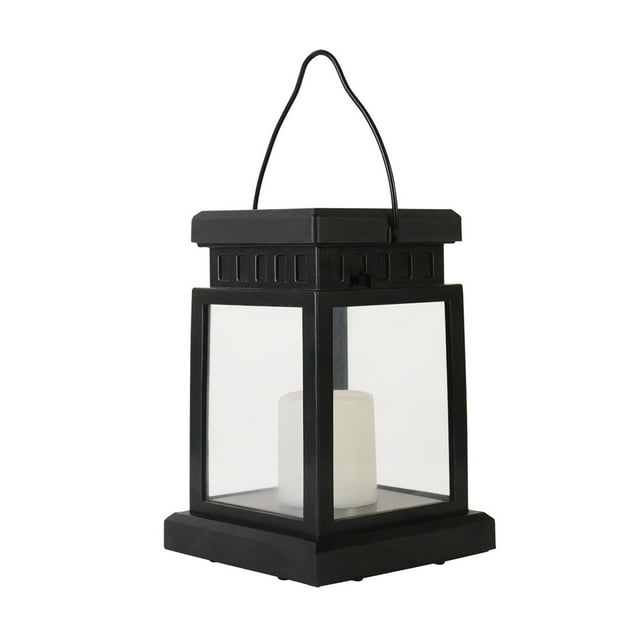 Fiudx Lámpara Colgante Led Romántica para Jardín, Diseño de Ahorro de Energía con Energía Solar, Efecto Vela Decorativa, Ideal para Exteriores, Jardín y Patio, Fácil Instalación, Paquete de 1
