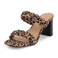 thumbnail image 2 of Dunes + CUSHIONAIRE Technology Women's Iris braided Heel Sandal +Memory Foam and Wide Widths Available, Leopard 9, 2 of 5
