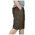 thumbnail image 2 of Mens Shorts, Solid Men's Color with Multi-Pocket And Fashion Summer Leisure Pants Overalls Men's Pants, 2 of 8