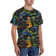 thumbnail image 4 of Yiaed Off-Road Vehicle Print Mens Short Sleeve Tight Fit T-Shirt, Crewneck Casual Tee-XX-Large, 4 of 5