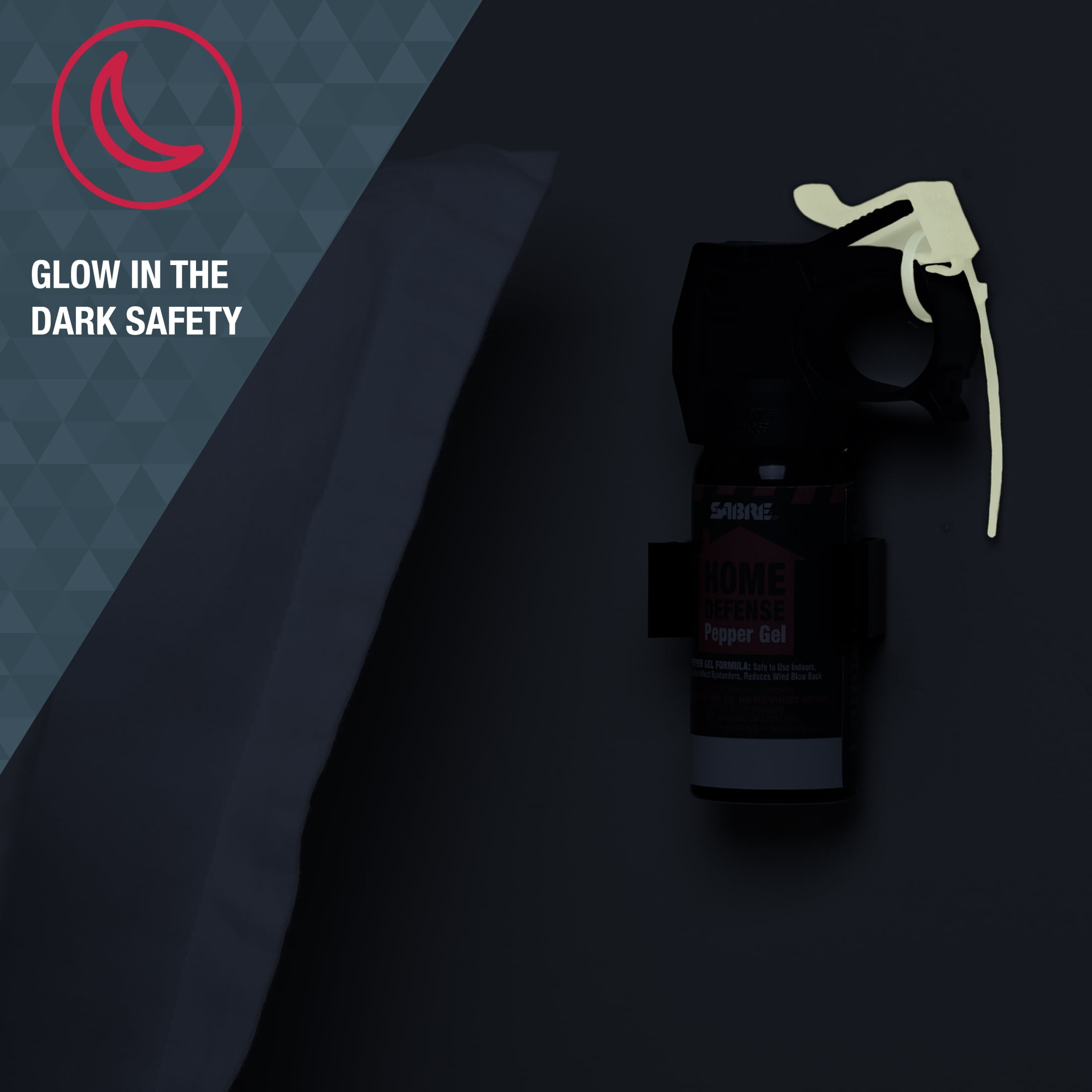 (2 pack) SABRE Home Defense Pepper Gel, Glow in The Dark Safety, 1 Ct, New, Pocket Pepper Sprays