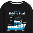 thumbnail image 3 of Instant Message - Transportation - Parts Of A Fishing Boat - Toddler & Youth Long Sleeve Graphic T-Shirt, 3 of 6