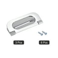 thumbnail image 3 of Uxcell 74x34x5mm Finger Flush Pull Handle Rectangle for Drawer Door Bright Silver 3 Pack, 3 of 5