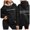 Black, variant on Letter Print Hoodies for Women Long Sleeve Sweatshirt Fall Casual Pullover Top
