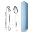 thumbnail image 2 of Portable Stainless Steel Fork and Spoon Cutlery Set with Compact Storage Box, Travel Camping Picnic Utensils, 2 Pieces Total, 2 of 5